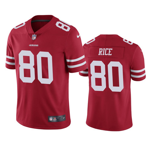 Youth NFL San Francisco 49ers #80 Jerry Rice Red Vapor Untouchable Limited Stitched Jersey